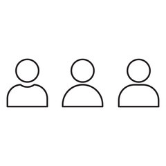User Icon set. Person sign, people icon.