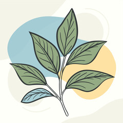 Fototapeta premium Abstract pattern of tea leaves for banner