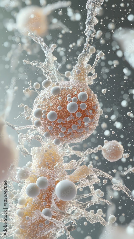 Poster 3d model of gamete interaction in cellular environment