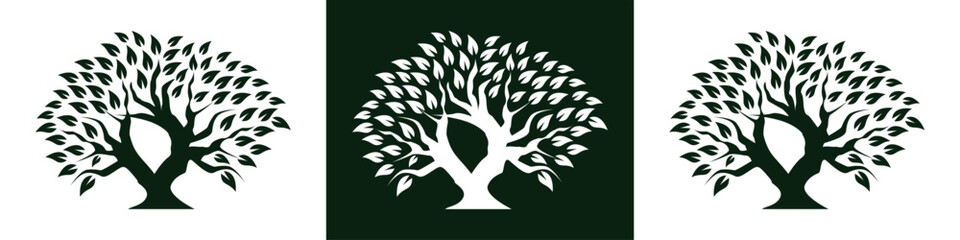 tree vector design,big tree logo,editable tree logo design,symbol,tree design illustration,leaf,farm,green,wood,branch