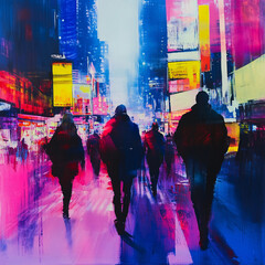 people in the city