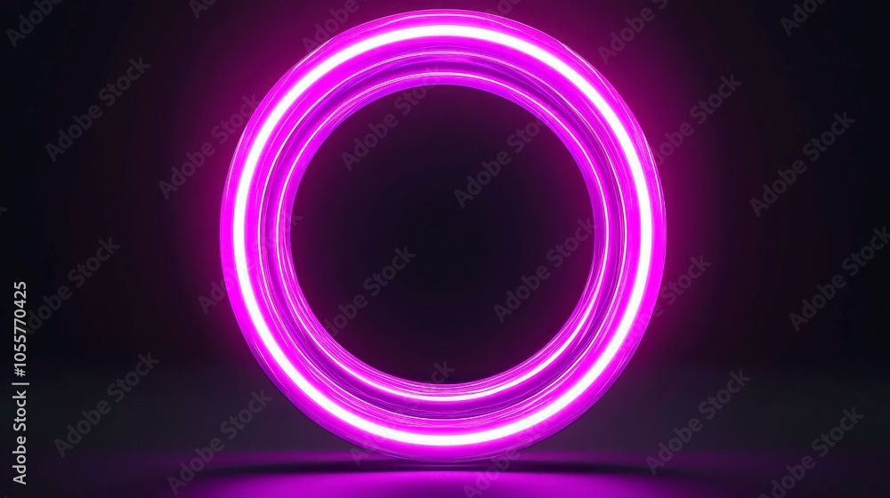 Aufkleber dynamic purple orb gracefully gliding across a sleek black canvas, creating a mesmerizing visual exp