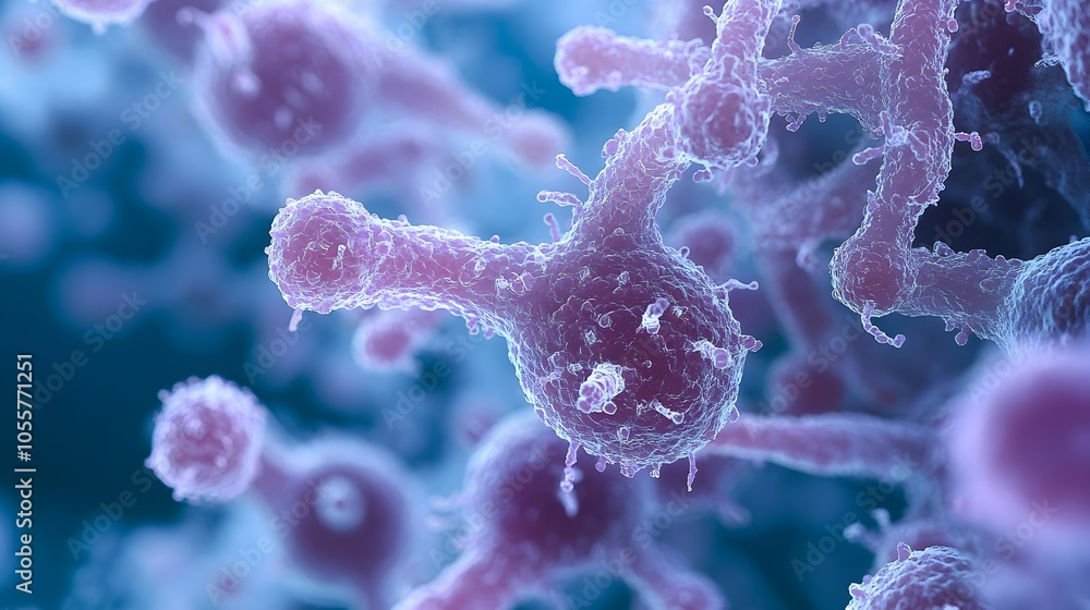 Aufkleber microscopic pathogens and cellular structures in biological sample