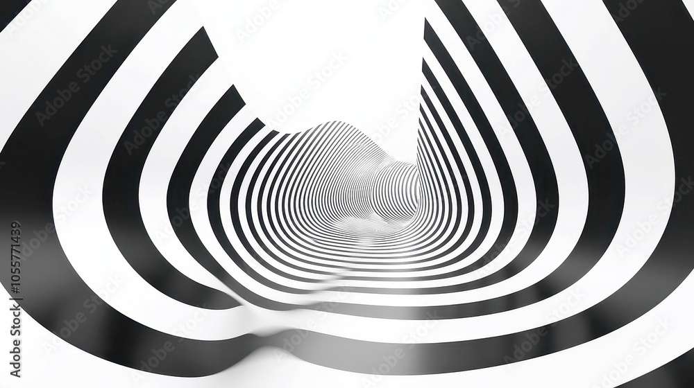 Poster monochrome striped abstraction, a dynamic seamless loop video featuring bold black and white stripes