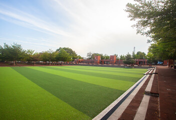 Majalengka district square, West Java, Indonesia. Public open space, a place for gathering and...