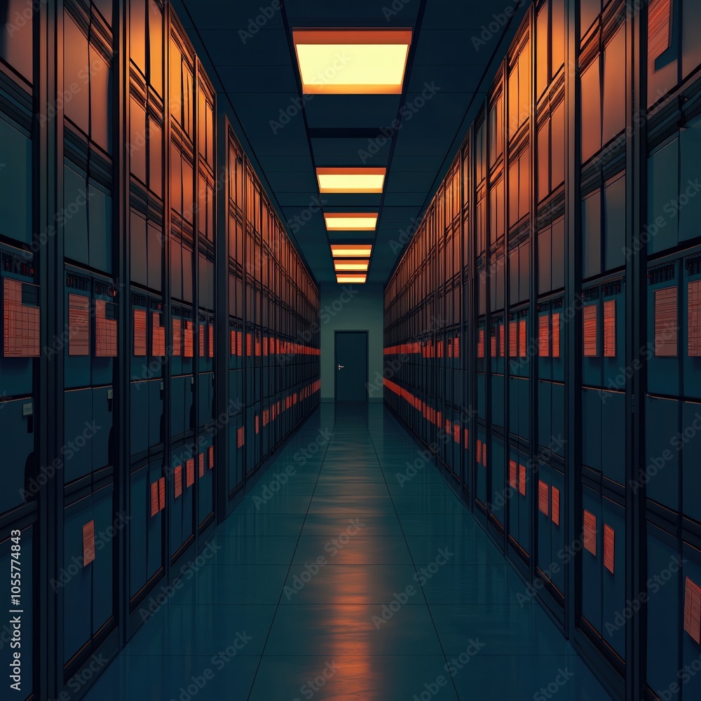 Poster exploring the depths of an organized archive a glimpse into data storage and management