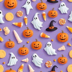 Fototapeta premium Halloween Flat Icon Pack