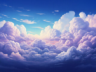 美しい空の風景イラスト