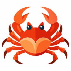 red crab isolated on white