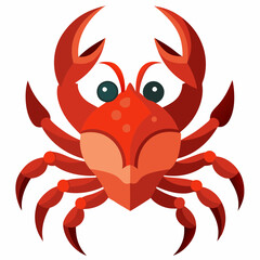 red crab isolated on white