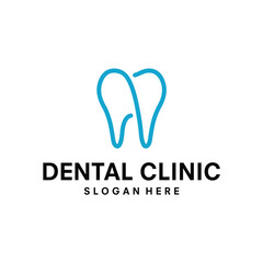 dental clinic logo design template illustration vector