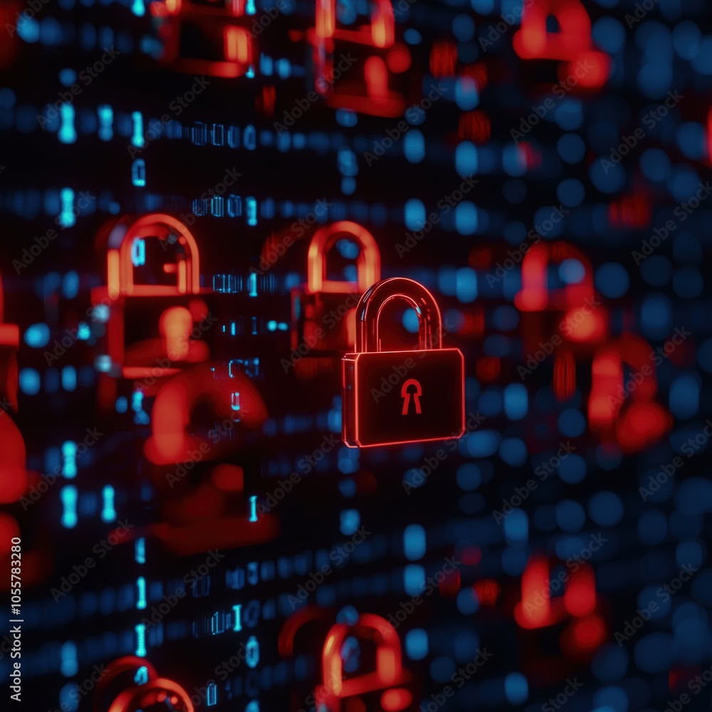 Aufkleber exploring cybersecurity the importance of digital lock mechanisms in protecting data
