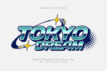 Tokyo Dream Editable text Effect Gradient y2k style