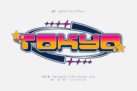 Tokyo Editable text Effect Simple Style