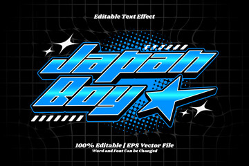 Japan Boy Editable text Effect Gradient y2k style
