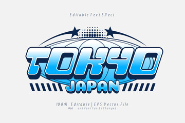 Tokyo Japan Editable text Effect Gradient Game style