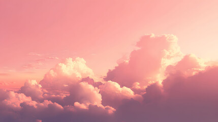 Obraz premium Clouds floating softly in a bright blue sky