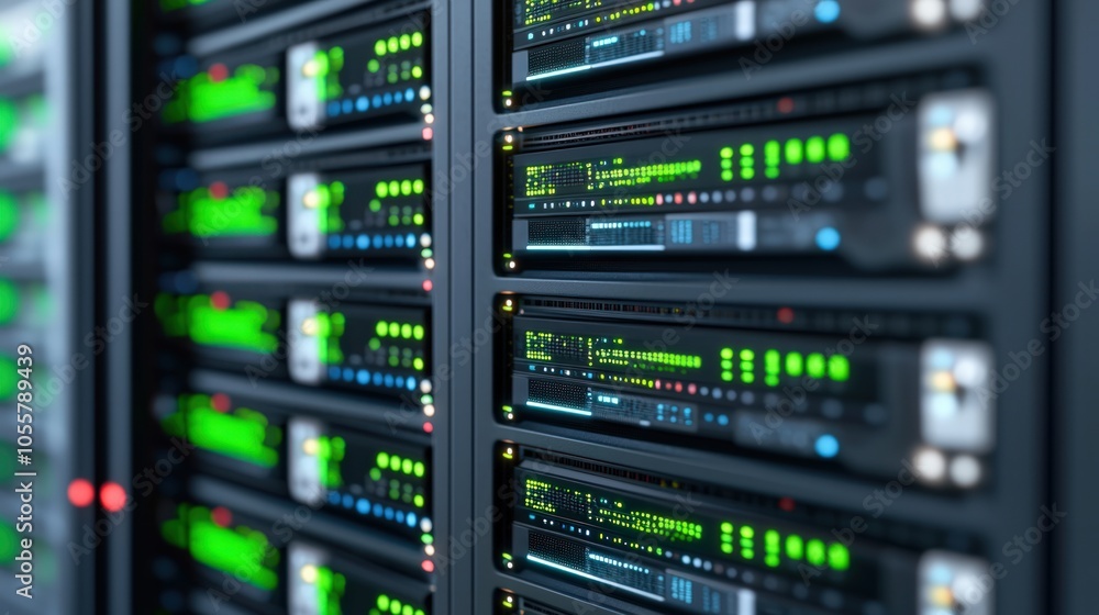 Poster exploring modern data centers the backbone of digital infrastructure and technology