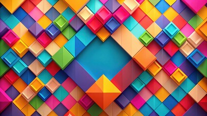 Abstract Background with Colorful Geometric Shapes for Modern Design Projects