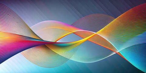 Obraz premium Abstract Distorted Shape Background with Parallel Lines and Modern Curve Design