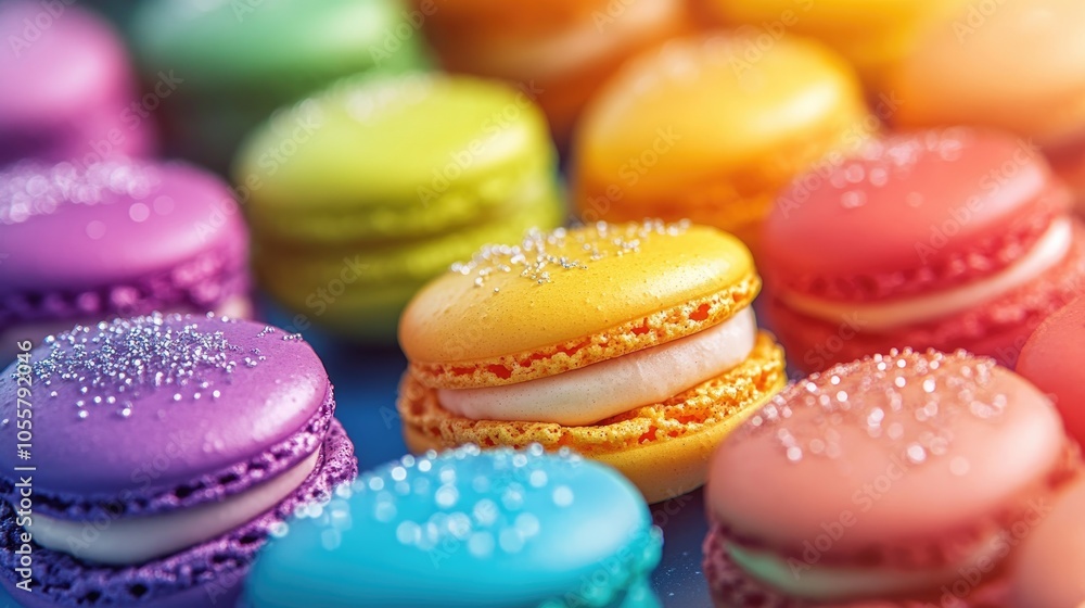 Aufkleber vibrant macarons in an array of colors