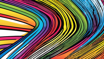 A comic zoom background with rainbow lines, adding a fun and cartoony atmosphere.