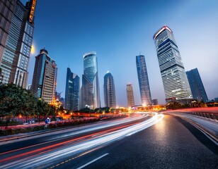 the urban transportation in Shanghai China