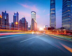 Obraz premium the urban transportation in Shanghai China