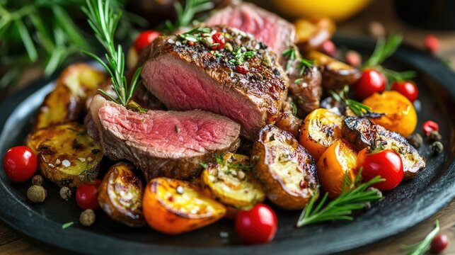 A dish featuring meat and vegetables designed for a paleo diet