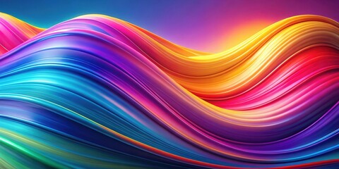 Obraz premium Abstract Vibrant Wave Background with Colorful Gradients and Dynamic Fluid Appearance