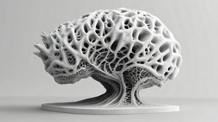 3d model of a human brain, symbolizing intelligence and neural complexity