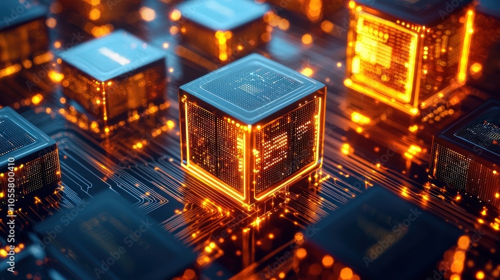 Poster exploring the future of technology the rise of advanced microprocessors in a digital age