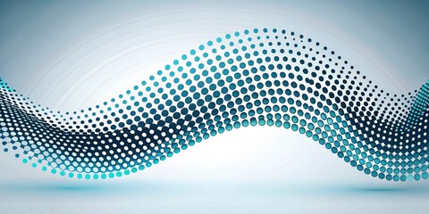 Tranquil Geometric Dots Cascade Wave Pattern Design for Serene Dimensions Wallpaper