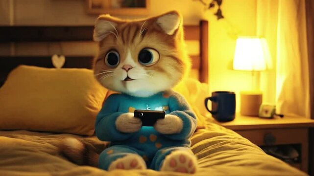 Animated cartoon featuring objects and animals, with bright colors and fast movements.