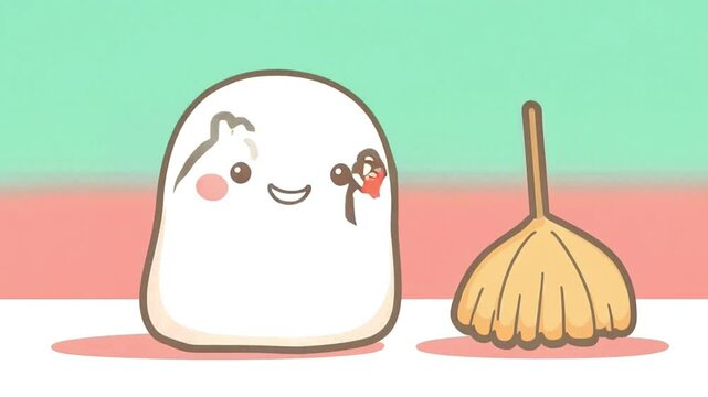 Animated cartoon featuring objects and animals, with bright colors and fast movements.