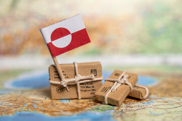 Greenland Sending Packages and Mail Worldwide: A Guide to International Shipping Services from Greenland Shown on Vintage Map © Alina