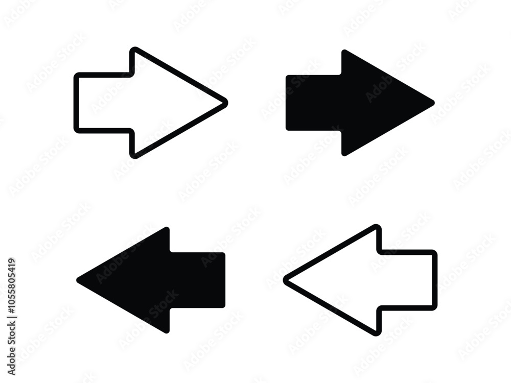 Poster arrow isolated sign symbol vector on transparent background