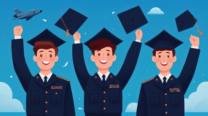 Obraz premium Celebration of Air Force Cadets Graduation