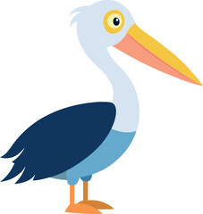 Pelican Bird vector art illustration eps