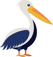 Pelican Bird vector art illustration eps