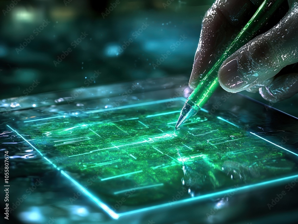 Poster innovative technology the future of digital interface design and interaction in a fluid environment
