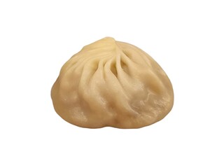 Xiao long bao isolated on white background. Steamed pork soup dumpling. Chinese steam bun. Chinese food menu