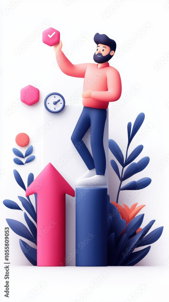 Poster digital tool optimizing strategy for efficiency and growth in business