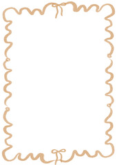 Coquette border bow fit for birthday wedding engagement wedding invitation in cream