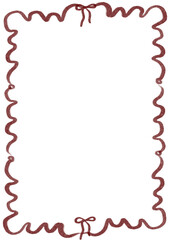 Coquette border bow fit for birthday wedding engagement wedding invitation in maroon