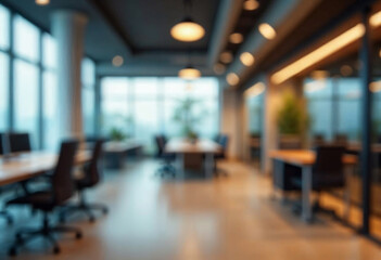 motion blur background of modern office interior design contemporary workspace for creative business defocus long exposure shake jerk