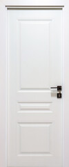 Fototapeta premium Interior white wooden door with lock