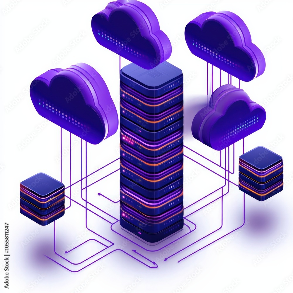 Poster innovative cloud infrastructure and networking solutions in modern technology