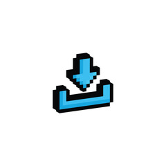 isometric download pixel art icon vector 8 bit game sign