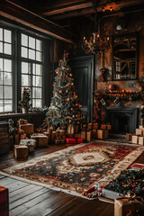 Image of a warm home at Christmas